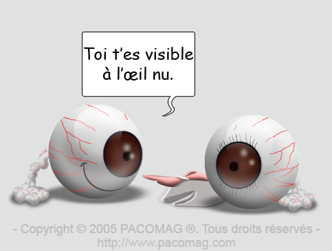 visible  l'oeil nu